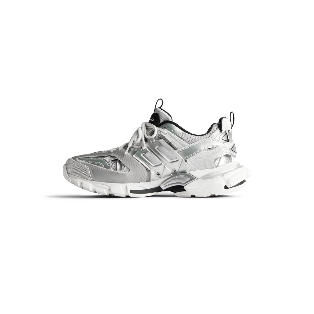 Men’s Track Sneaker in Silver/white/black - Image 4